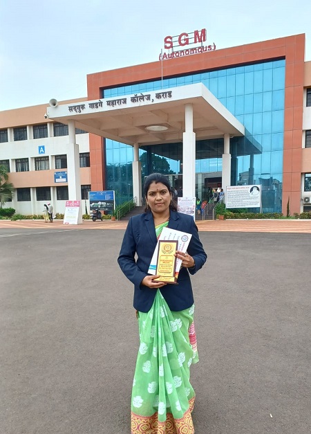 Mrs. Kadam has been conferred with the esteemed Sahyadri Hodaya Best Teacher Award