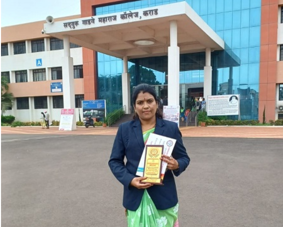 Mrs. Kadam has been conferred with the esteemed Sahyadri Hodaya Best Teacher Award